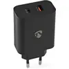 Image de Nedis Chargeur secteur 65 W charge rapide 2.0 2.25 A - Nombre de sorties : 2, USB-A, USB-C , Aut (65 W, 2 ports), Chargeur USB, Noir