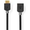 Image de Nedis Câble HDMI   haute vitesse avec Ethernet HDMI  mâle HDMI  femelle 4K@60Hz ARC 18 Gbp (2 m), Câble vidéo, Gris