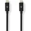 Image de Nedis Câble USB USB 4.0 Gen 3x2 USB-C  mâle USB-C  mâle 240 W 8K@60Hz 40 Gbps Ve (1 m, USB 4, 240 W), Câble USB