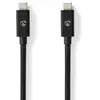 Image de Nedis Ccgb66040bk10 Câble Usb 4.0 Gen 3x2 Usb-c M-usb-c M 8k@ 40 Gbps Nickelé 1 M 240w 60hz