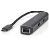 Image de Nedis Adaptateur Usb Multiport 5 En 1 Ccbw64210at02 Usb 3.2 Gen 1 Usb-c M-rj45 F/hdmi/3x Usb-a F 5 Gbps Plaqué Or 0.2 M