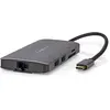 Image de Nedis Adaptateur USB multi-ports USB 3.2 Gen 1 USB-C  mâle Sortie HDMI  / Micro SD / RJ45 femelle (USB-C, 7 ports), Station d’accueil + hub USB, Gris