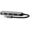 Image de Nedis Hub USB USB-A mâle - 4x USB A, 4-Port port(s), USB 2.0 / USB 3.2 Gen 1, alimentation par câble (USB-A, 4 ports), Station d'accueil + hub USB, Gris
