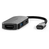 Image de Nedis Ccgb64230gy01 Adaptateur Usb Multiport 3 En 1 Usb 3.2 Gen 1 Usb-c M-hdmi/usb-a F/usb-c F 5 Gbps Nickelé 0.1 M