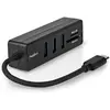 Image de Nedis Hub USB 1x USB-C  3x USB A femelle 5 port(s) USB 3.2 Gen 1 Alimenté par (USB-C, 5 ports), Station d’accueil + hub USB, Noir