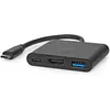Image de Nedis Multi-Port-Adapter (USB-C, 3 ports), Station d’accueil + hub USB, Noir