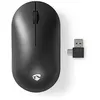 Image de Nedis - Souris - droitiers et gauchers - 3 boutons - sans fil - récepteur sans-fil USB/USB-C - noir - Pour la vente au détail - boîte cadeau avec eurolock