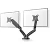 Image de Nedis Support d'écran de bureau Vérin à gaz 2 écran(s) 15 - 32 " 75x75 / 100x100 Vol (Tables, 32", 8 kg), Support de moniteur, Noir