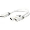 Image de Nedis Adaptateur USB-C  USB 2.0 USB-C  mâle USB-C  femelle / 3,5 mm femelle 0,10 m Rond Ve (USB-C, Prise de 3,5 mm), Adaptateur pour appareils mobiles, Blanc