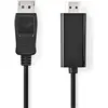 Image de Nedis Câble DisplayPort DisplayPort mâle HDMI  mâle 1080p Nickelé 3.00 m Rond (3 m), Câble vidéo, Noir