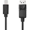 Image de Nedis Câble Mini DisplayPort DisplayPort 1.2 Mini DisplayPort mâle DisplayPort mâle 21 (2 m), Câble vidéo, Noir