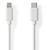 Image de Nedis Câble Ccgl39650wt10 Lightning 8 Broches Vers Usb-c Mâle 48 Mbps Nickelé Pvc 1 M