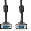 Image de Nedis Câble VGA VGA mâle VGA mâle Nickelé Résolution maximale : 1280x768 2.00 m R (2 m), Câble vidéo, Noir