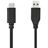 Image de Nedis Ccgl61650bk10 Câble Usb 3.2 Gen 2 Usb-a M-usb-c M 10 Gbps Nickelé 1 M 60w