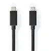 Image de Nedis Ccgb64020bk20 Câble Usb 3.2 Gen 2 Usb-c M-usb-c M 4k@ 20 Gb/s Nickelé 2 M 100w 60hz