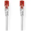 Image de Nedis Câble réseau CAT6 RJ45 mâle RJ45 mâle U/UTP 3.00 m Rond PVC Blanc Étiquette (U/UTP, CAT6, 3 m), Câble réseau