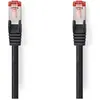 Image de Nedis Câble Cat 6 RJ45 mâle RJ45 mâle S/FTP 1.00 m Rond LSZH Noir Étiquette (S/FTP, CAT6, 1 m), Câble réseau