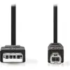 Image de Nedis Câble Cat 6 RJ45 mâle RJ45 mâle S/FTP 5.00 m Rond LSZH Noir Étiquette (S/FTP, CAT6, 5 m), Câble réseau