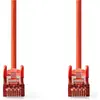 Image de Nedis Câble réseau CAT6 RJ45 mâle RJ45 mâle S/FTP 5.00 m Rond LSZH Rouge Label (S/FTP, CAT6, 5 m), Câble réseau