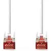 Image de Nedis Câble réseau CAT6 RJ45 mâle RJ45 mâle S/FTP 0.15 m Rond LSZH Blanc Labe (S/FTP, CAT6, 0.15 m), Câble réseau