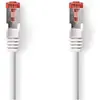 Image de Nedis Câble réseau CAT6 RJ45 mâle RJ45 mâle S/FTP 15.0 m Rond LSZH Blanc Labe (S/FTP, CAT6, 15 m), Câble réseau