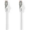 Image de Nedis Câble réseau Cat 8.1 S/FTP RJ45 mâle RJ45 mâle 2.00 m Rond LSZH Blanc L (S/FTP, CAT8.1, 2 m), Câble réseau