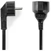Image de Nedis Câble D'alimentation Cegl10230bk50 Power M-power F Coudé Nickelé 5 M