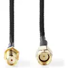 Image de Nedis Câble d'antenne SMA femelle SMA mâle Plaqué or 50 ohms Blindage individuel 0.50 m R (Câble d'antenne), Câble d'antenne