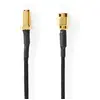Image de Nedis Câble D'antenne Csgl02020bk05 Sma Femelle Vers Sma Mâle Plaqué 50 Ohms Blindage Simple Tressé Or 0.5 M