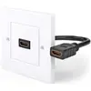 Image de Nedis Prise murale HDMI - 1x HDMI Femelle - 4K@60Hz - Sortie HDMI - Noir - 18 Gbps - Plaqué or - Boîte (0.14 m), Câble vidéo, Noir