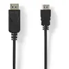 Image de Nedis Câble Display Port DisplayPort Mâle HDMI Connecteur 4K@30Hz Plaqué nickel 2.00 m Rond PVC Noir Label