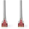 Image de Nedis Câble Cat 6 RJ45 mâle RJ45 mâle SF/UTP 0.50 m Rond PVC Gris Étiquette (SF/UTP, CAT6, 0.50 m), Câble réseau