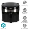 Image de Friteuse à air chaud smart life - wi-fi - noir Nedis kaaf180bkw