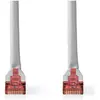 Image de Nedis Câble Cat 6 RJ45 mâle RJ45 mâle SF/UTP 2.00 m Rond PVC Gris Étiquette (SF/UTP, CAT6, 2 m), Câble réseau