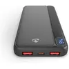 Image de Nedis PowerBank 10000 mAh 1.5 / 1.67 / 2.0 / 2.22 / 3.0 A Lithium-Polymeer (10000 mAh, 20 W, 37 Wh), Chargeur de secours, Noir