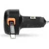 Image de Nedis Car Charger 30 W 2.4 / 3.0 A Outputs: 1 USB-C Intrekbare Cable 0.70 M, Adaptateur pour véhicule, Gris