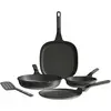 Image de BergHoff 4 Delige Braadpannenset Antikle, Poêle + casserole, Noir, Gris