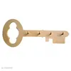Image de Support porte-clés 4 crochets en bois 20 cm