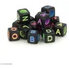 Image de Perles alphabet Cubes - Noir à écriture multicolore - 5 mm - 300 pcs environ