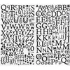 Image de Alphabet autocollant pailleté - Noir - 300 lettres