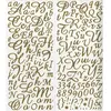 Image de Alphabet autocollant pailleté - Or - 177 lettres