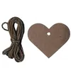 Image de 12 étiquettes kraft cur avec corde 5.5cm - artemio 11060024