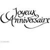 Image de Tampon bois Joyeux anniversaire - 7,3 x 3,6 cm