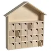 Image de Calendrier de l'Avent en bois Maison 31,5 x 7 x 34 cm