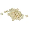 Image de 50 perles en bois carrées plates 10 x 3 mm