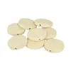 Image de 18 perles en bois rondes plates 25 mm