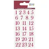 Image de Autocollants chiffres floqués rouges pour Calendrier de l'Avent - Barok