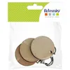 Image de 3 Porte-clés en bois ronds - 5 x 0,5 cm