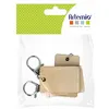 Image de 3 Porte-clés en bois rectangles - 5,5 x 3,5 x 0,5 cm