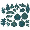 Image de 19 étiquettes Noël - Bleu et Or